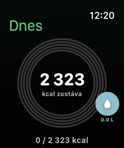 Obrazovka Dnes na hodinkách.